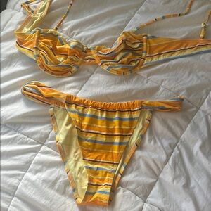 STRIPED YELLOW BIKINI